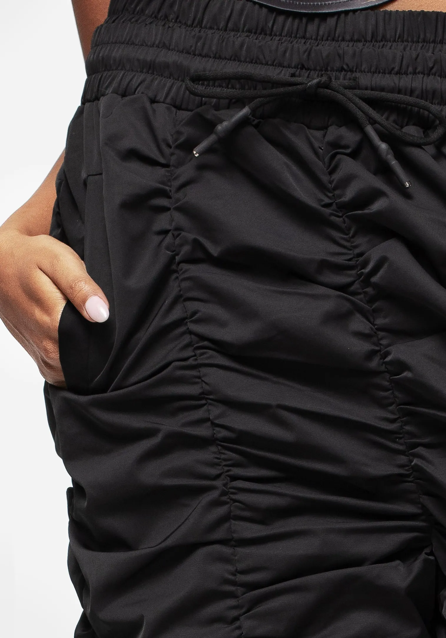 Shockwork Ruched Wide Leg Trousers