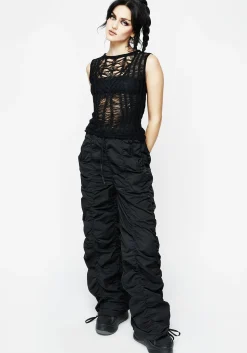Shockwork Ruched Wide Leg Trousers