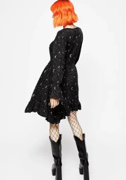 Sickle Moon Handkerchief Hem Mini Dress