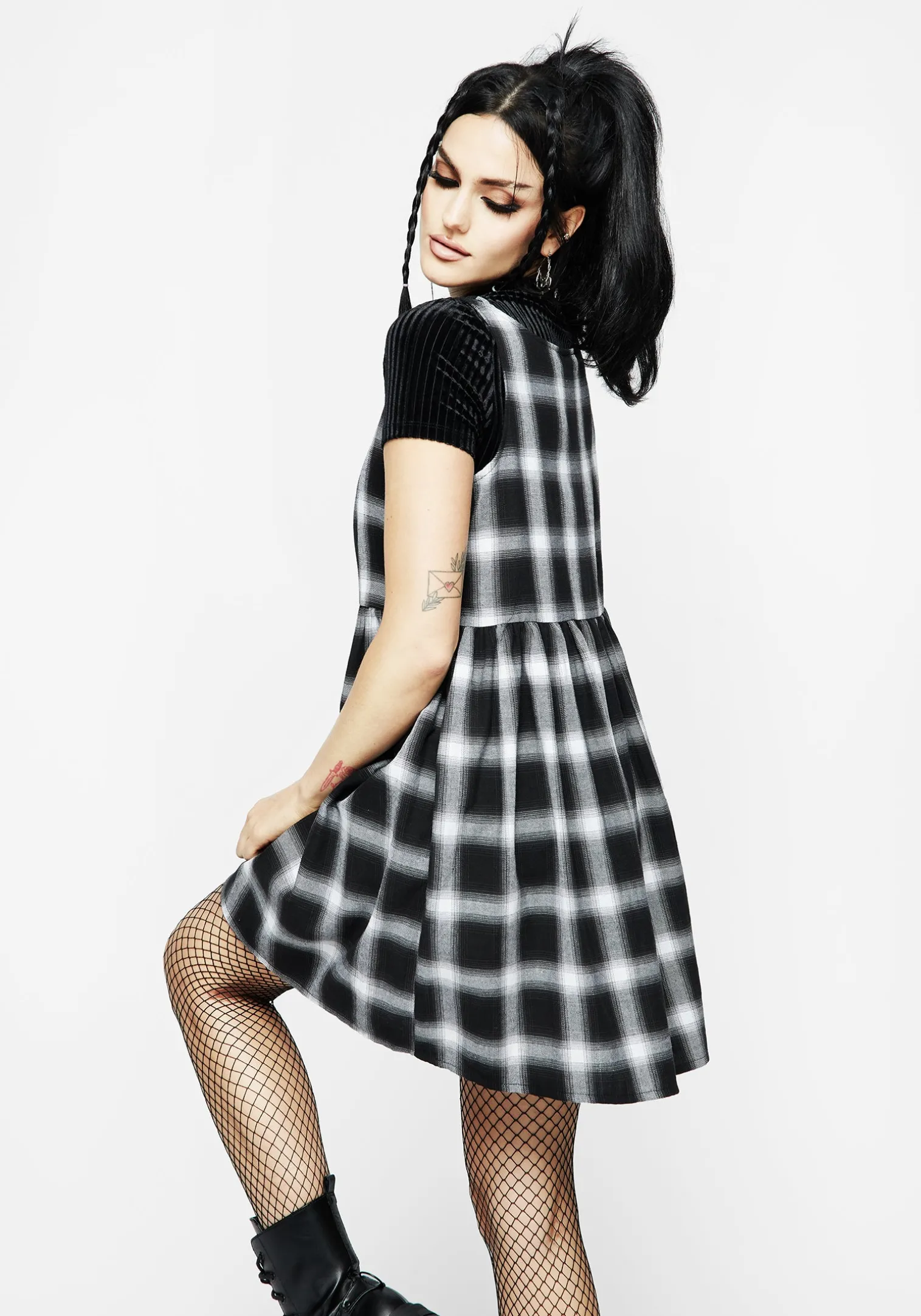Singles Plaid Dress