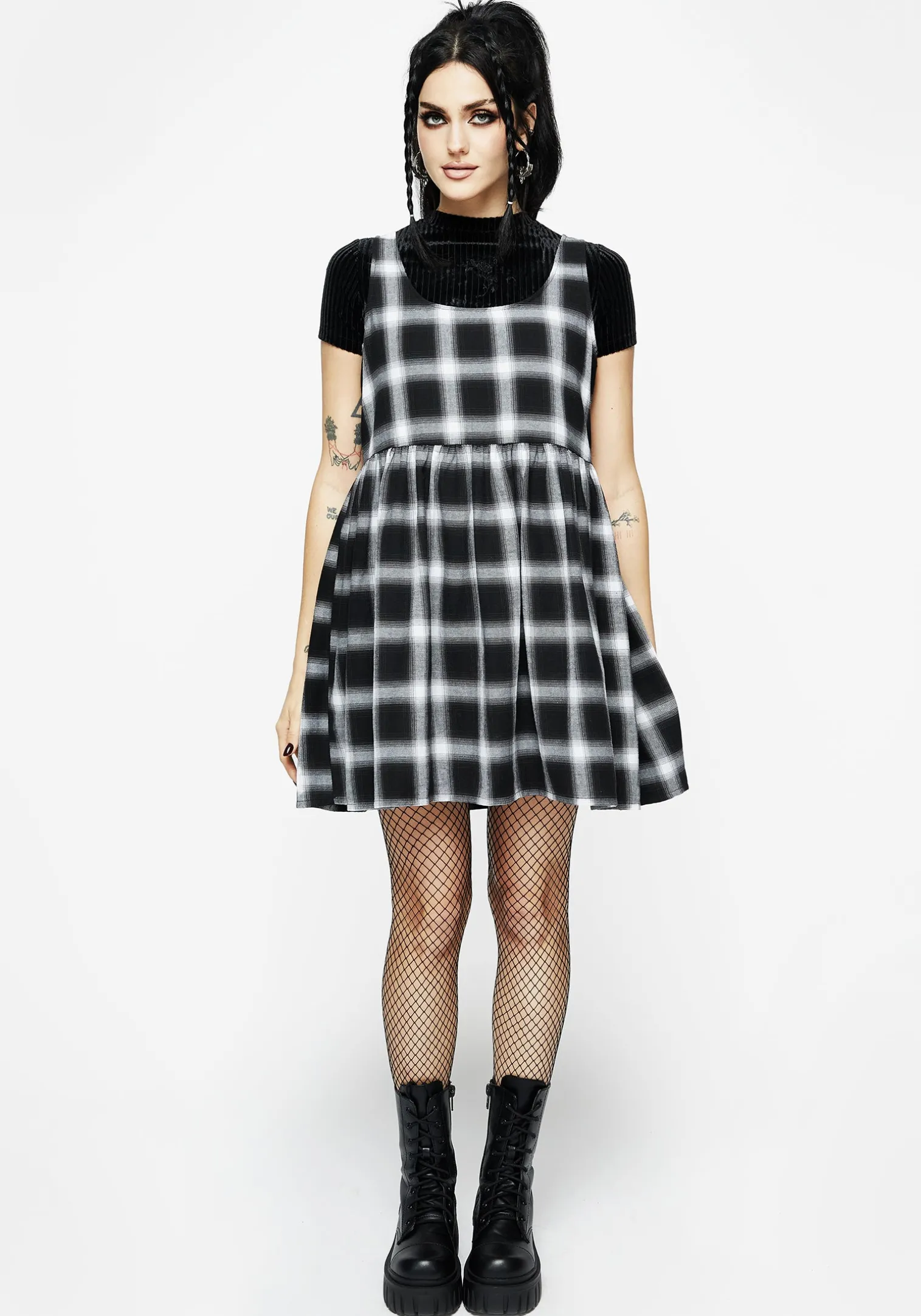 Singles Plaid Dress