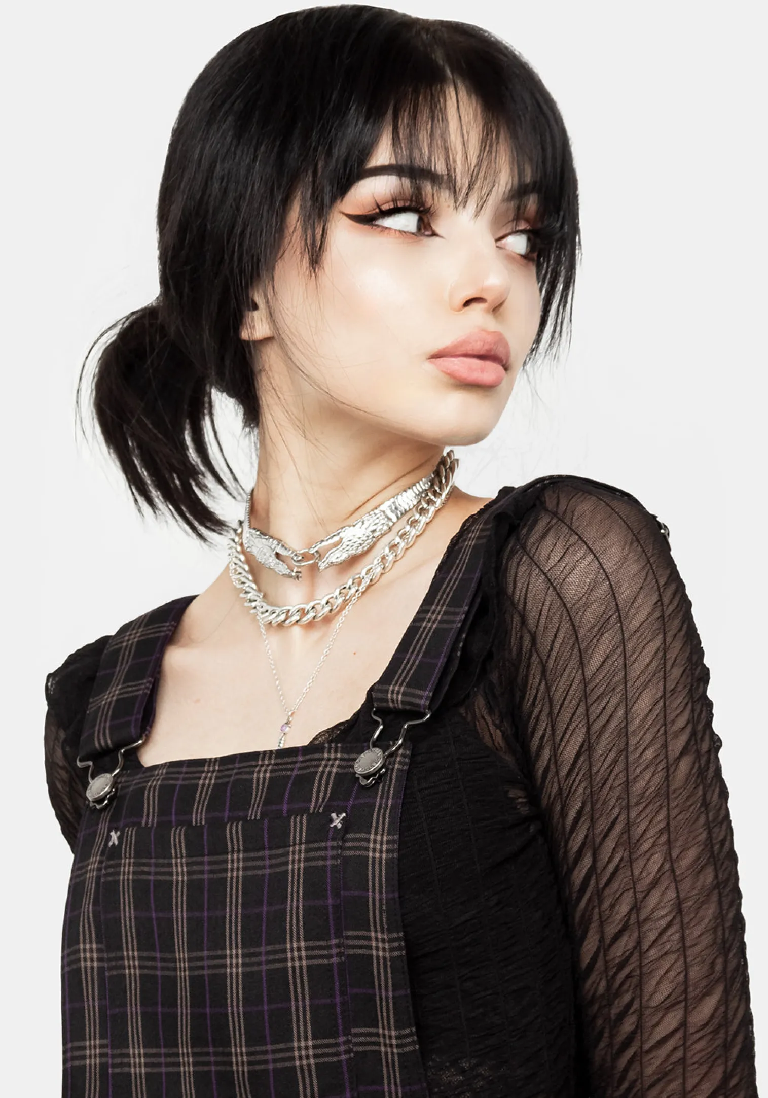 Sinner Pleated Skirt Pinny