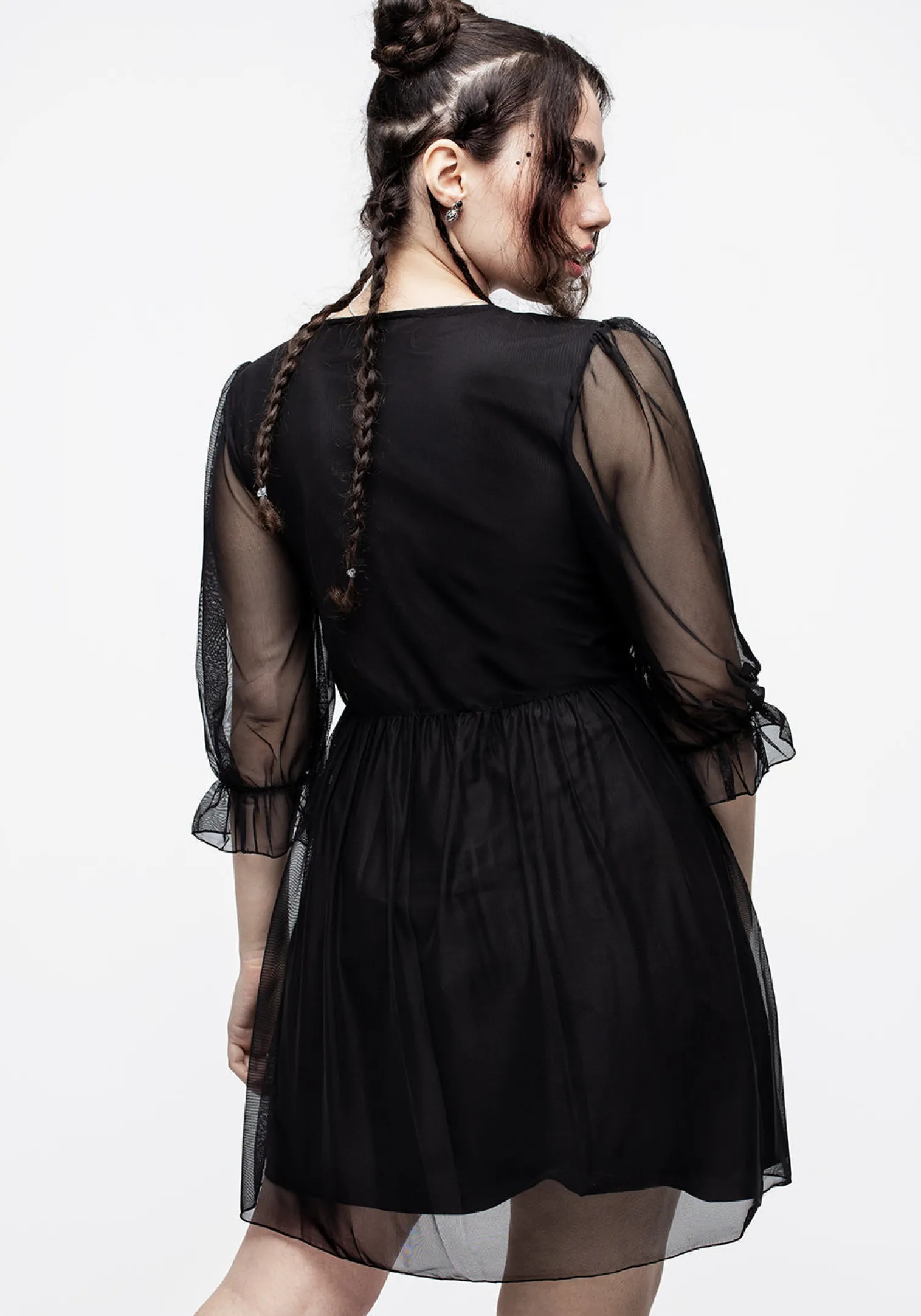 Sisterhood Ruched Hook & Eye Mini Skater Dress