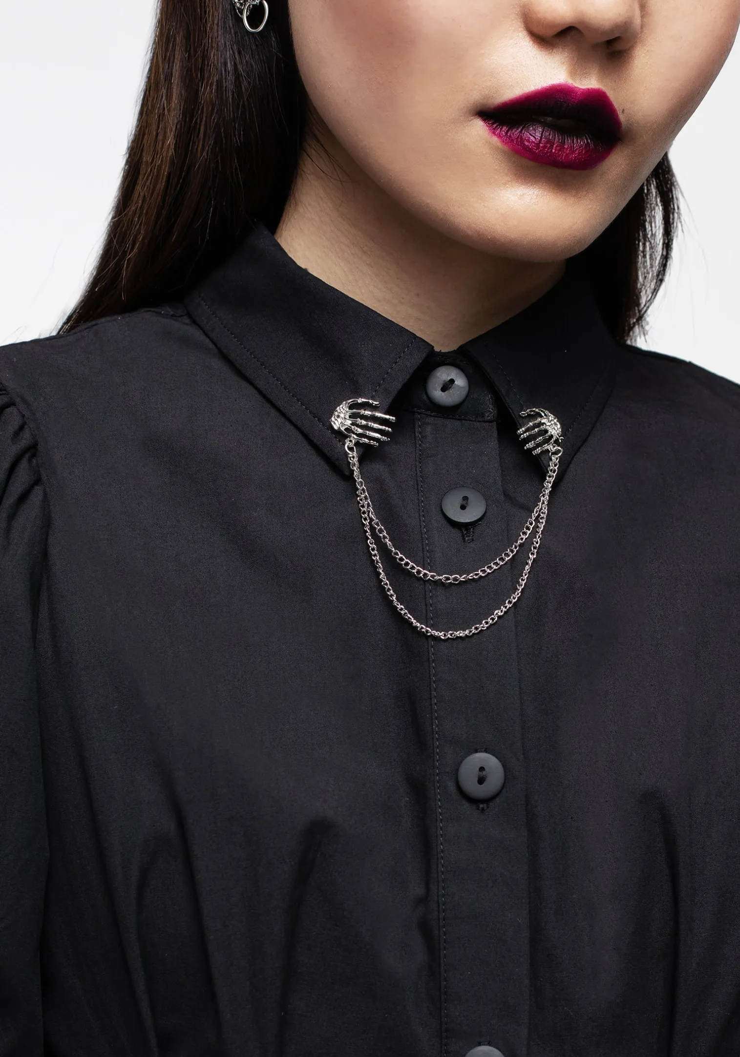 Skeleton Collar Bubble Hem Mini Dress