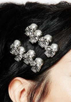 Skull Hair Clips