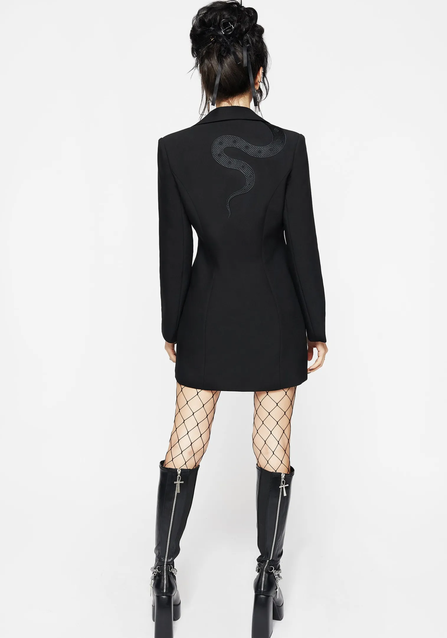Slither Embroidered Blazer Dress