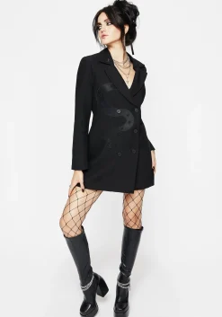 Slither Embroidered Blazer Dress