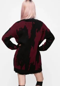 Snag Distressed Oversized Cardigan