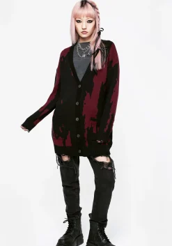 Snag Distressed Oversized Cardigan