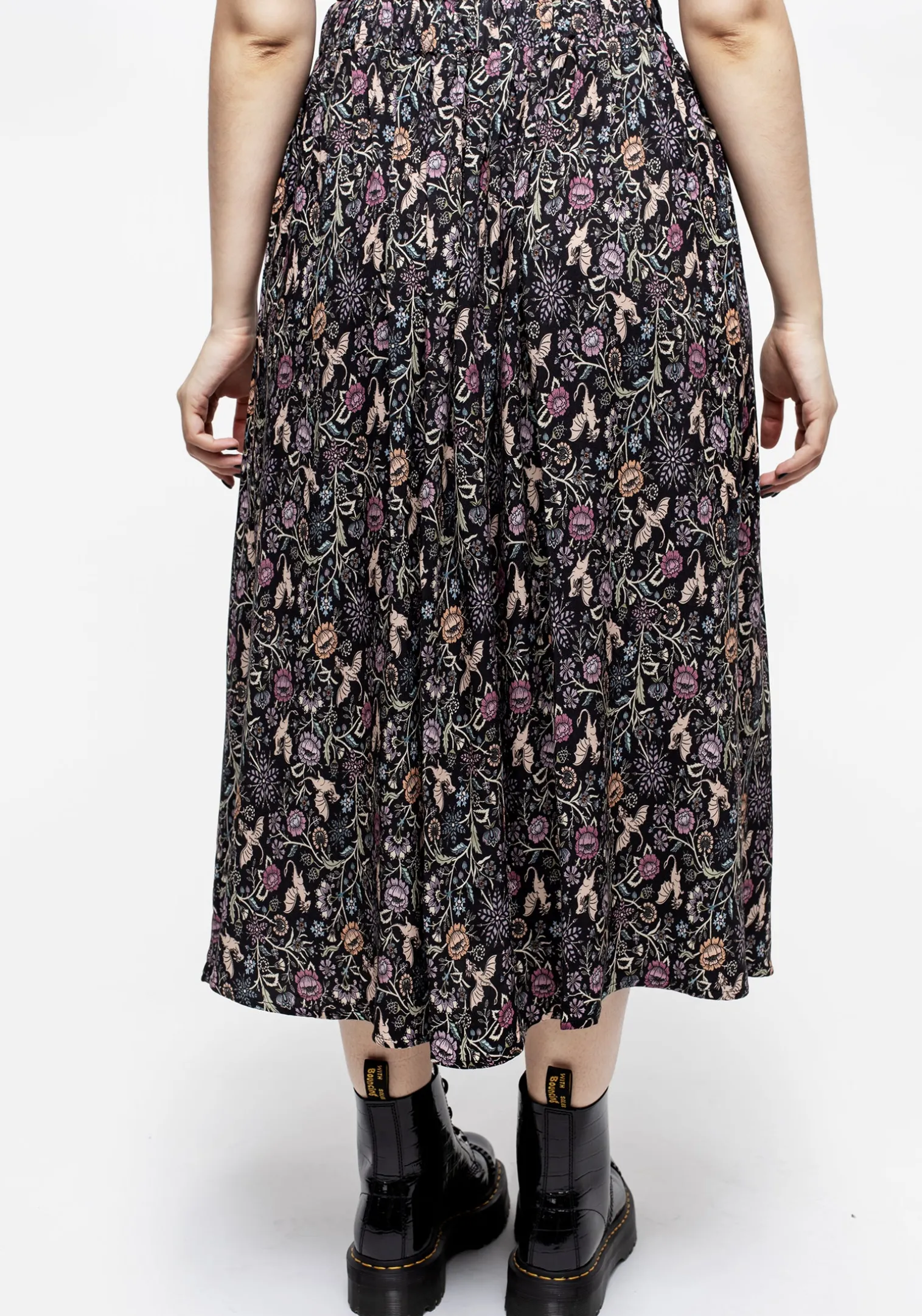 Snapdragon Tie Detail Midi Skirt