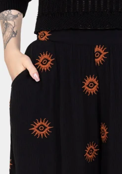 Solstice Embroidered Wide Leg Culotte