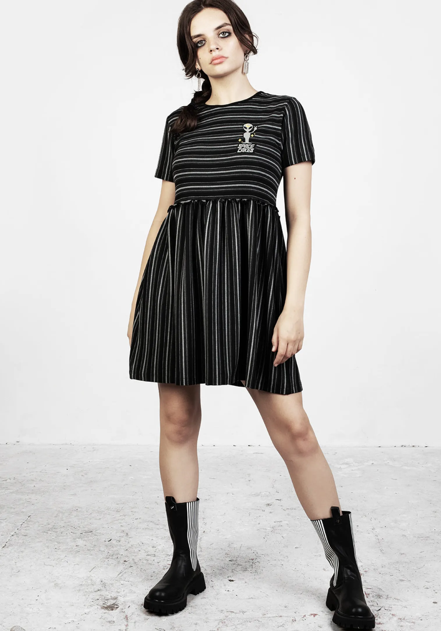 Space Cakes Stripe Mini Dress