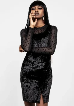 Spectacle Velvet Bodycon Dress