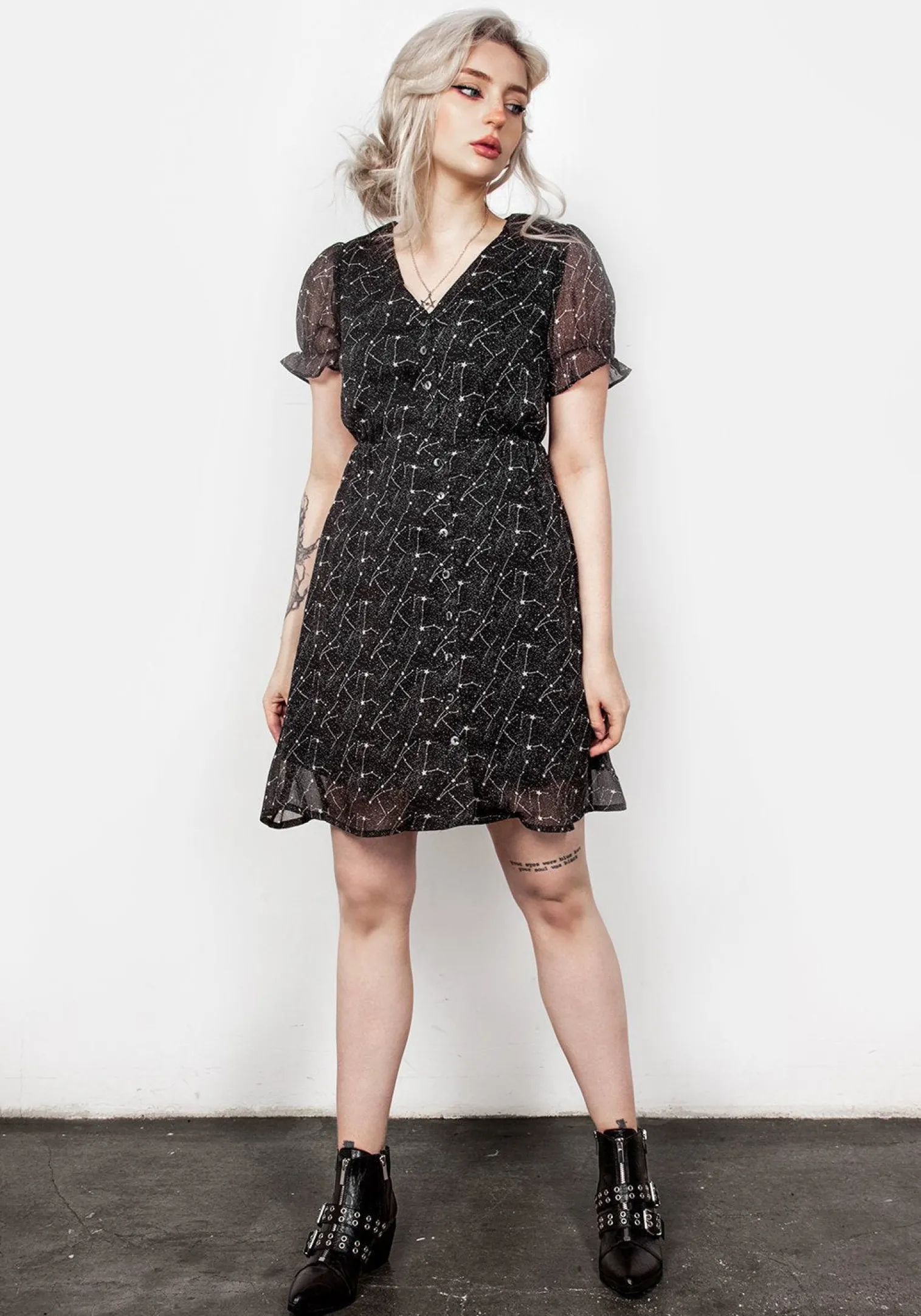 Spectral Button Up Dress