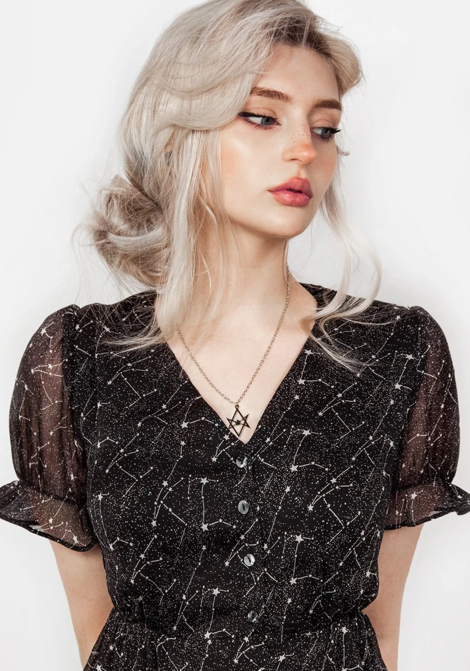Spectral Button Up Dress