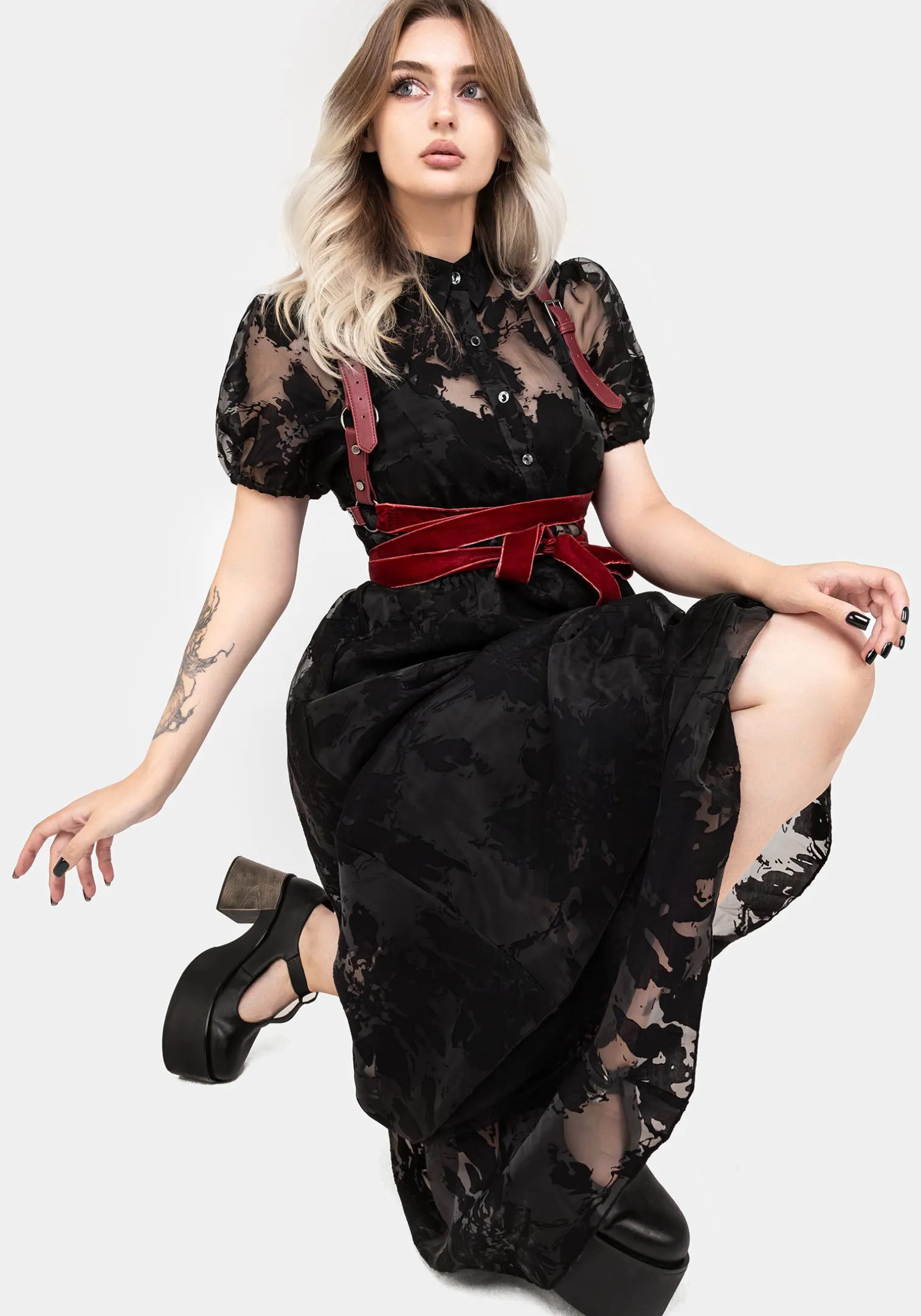 Spectre Layered Midi Shirt Dress