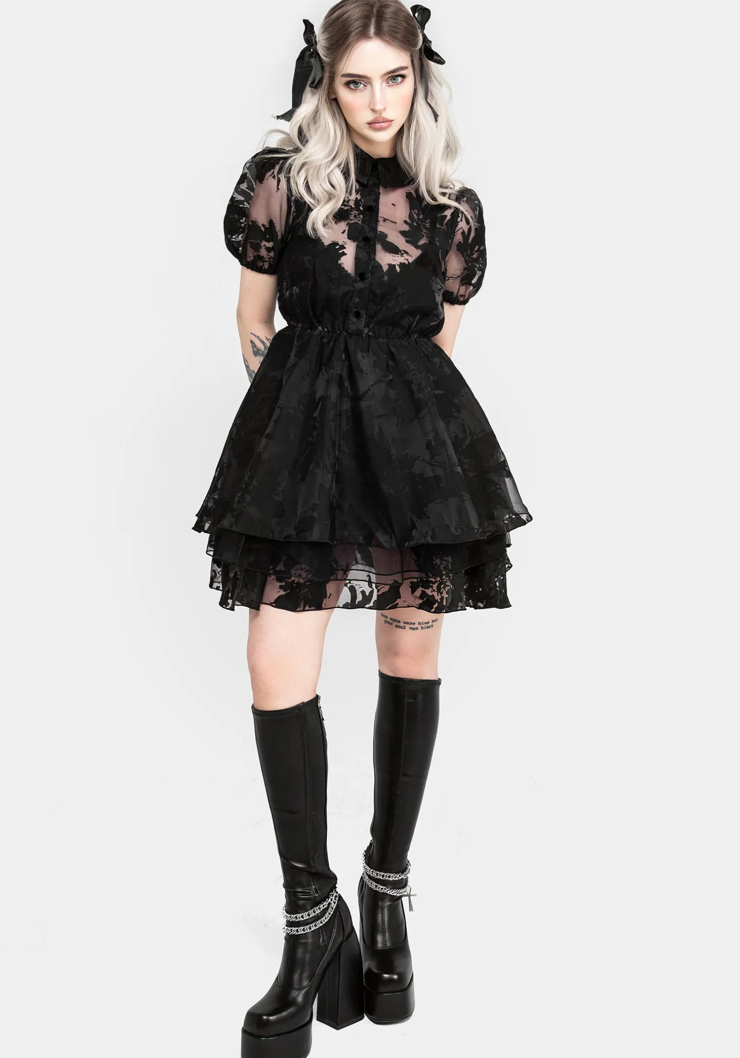 Spectre Layered Mini Shirt Dress