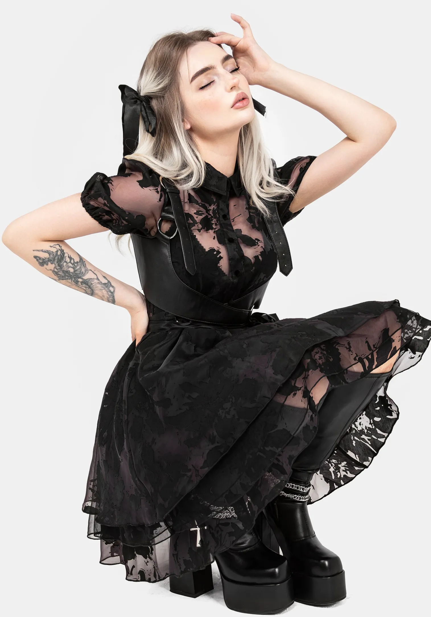 Spectre Layered Mini Shirt Dress