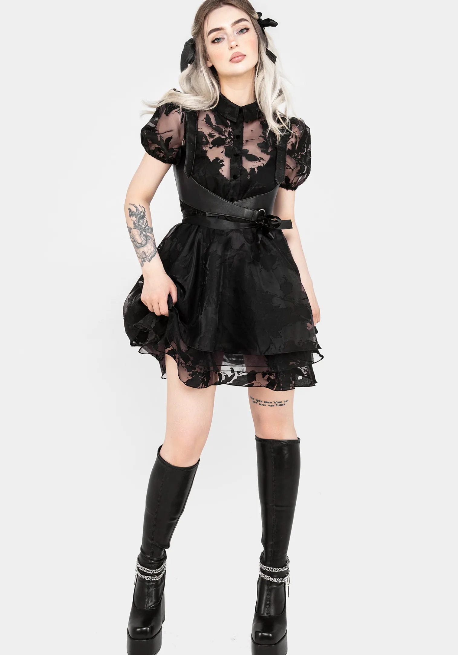 Spectre Layered Mini Shirt Dress