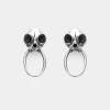 Sphynx Silver Hoop Earrings
