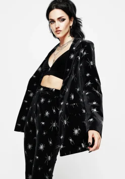 Spiro Foil Print Velour Blazer