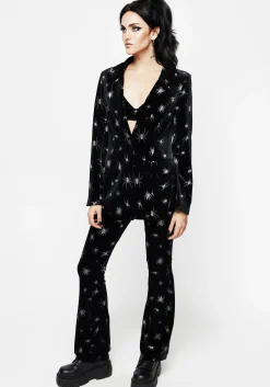 Spiro Foil Print Velour Blazer