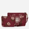 Splendour Floral Sun Embroidered Velour Zip Pouch Set