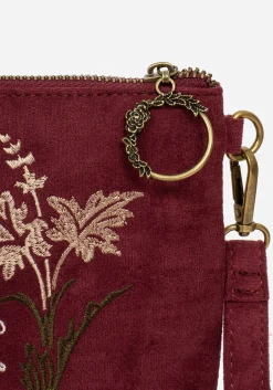 Splendour Floral Sun Embroidered Velour Zip Pouch Set