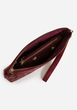 Splendour Floral Sun Embroidered Velour Zip Pouch Set