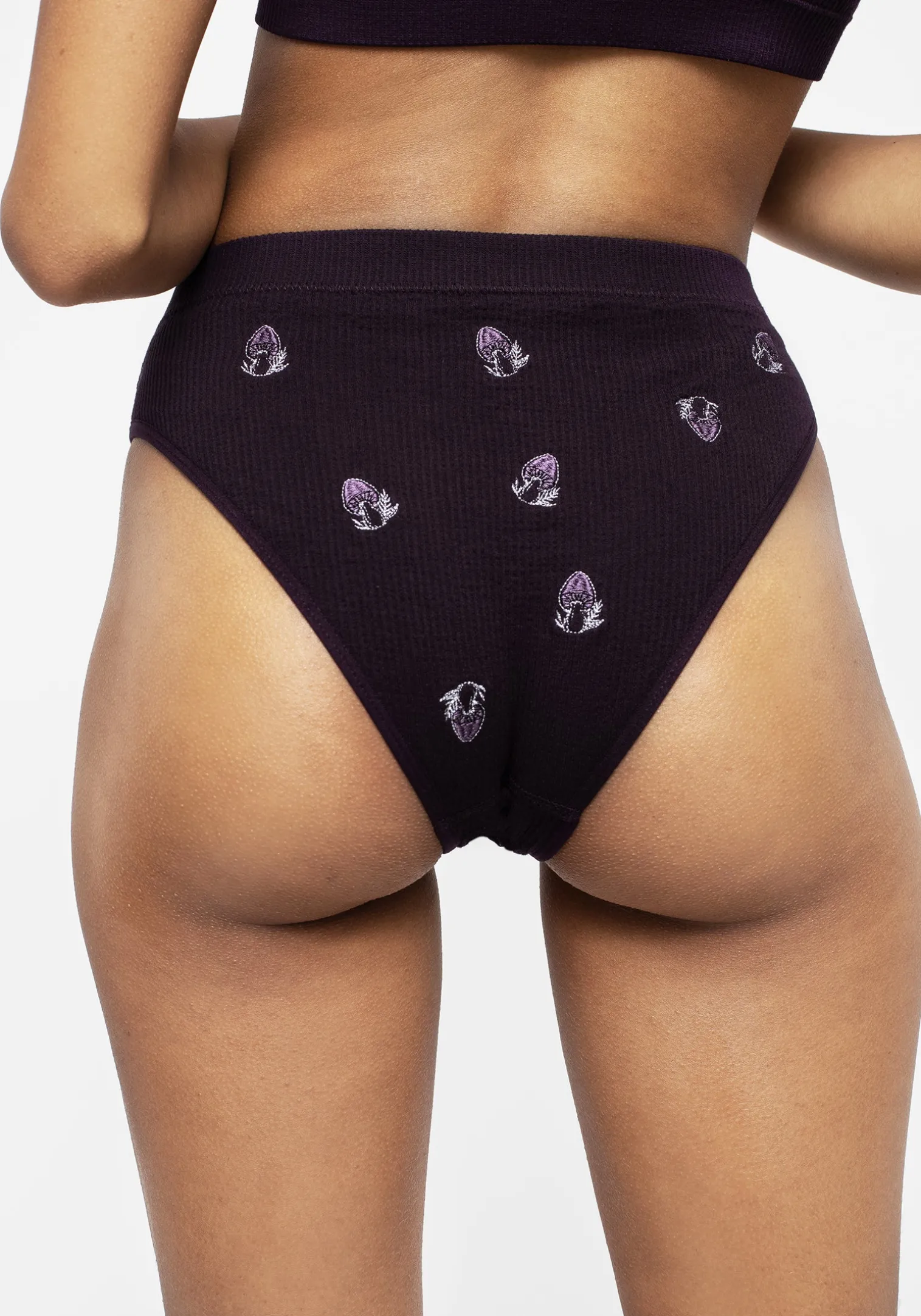 Spore Mushroom Embroidered Briefs