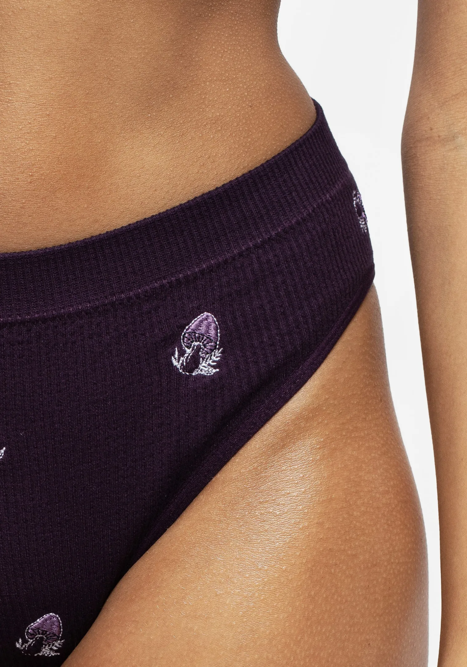 Spore Mushroom Embroidered Briefs