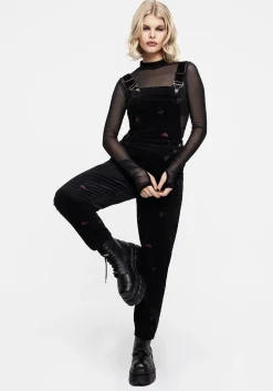 Styx Moth Embroidered Cord Balloon Leg Dungarees