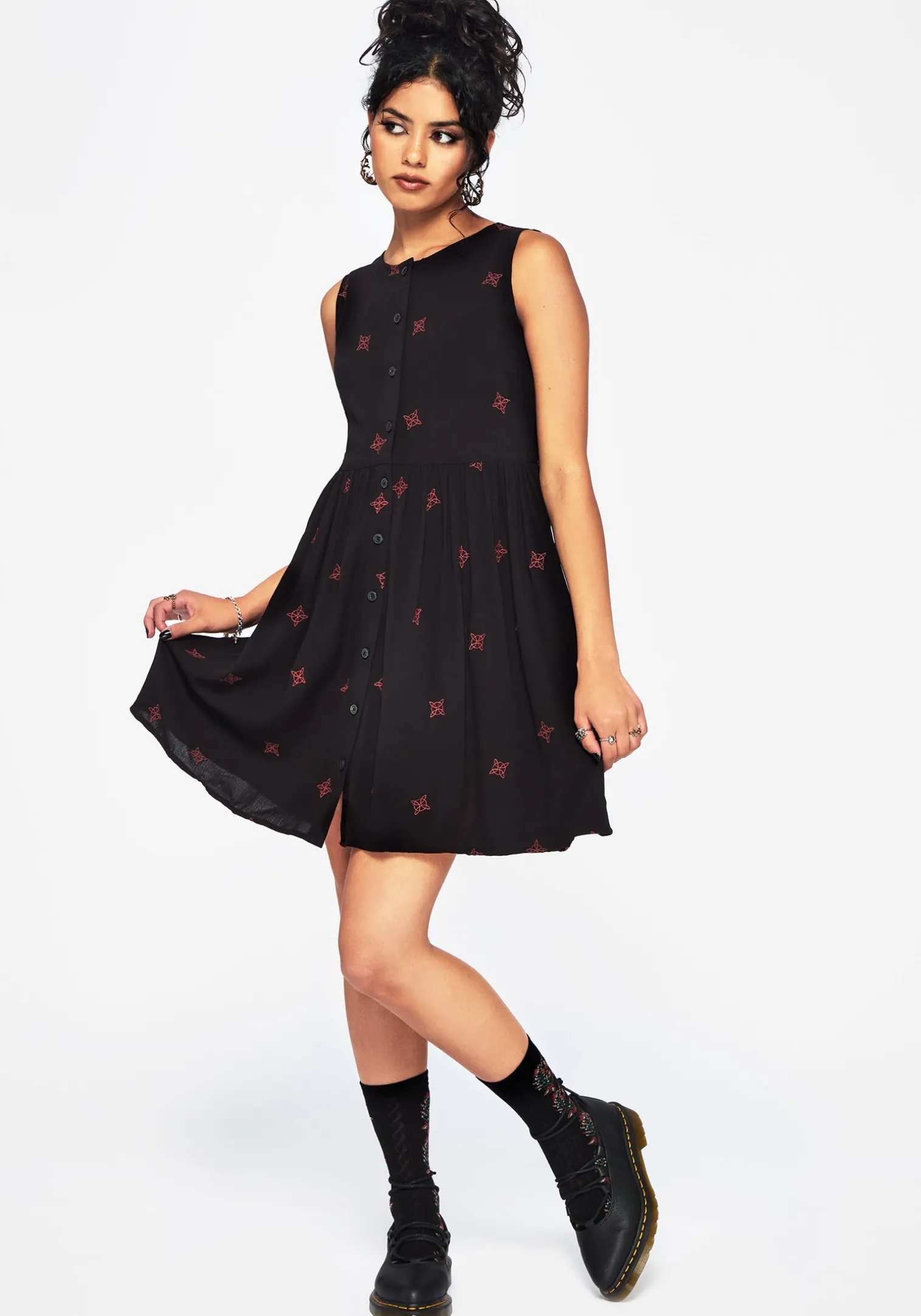 Sublime Witches Knot Embroidered Mini Dress