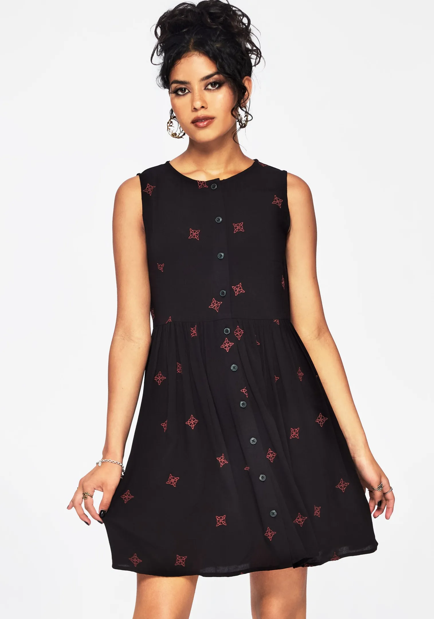Sublime Witches Knot Embroidered Mini Dress