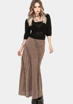 Summerisle Cotton Broderie Detail Midaxi Skirt