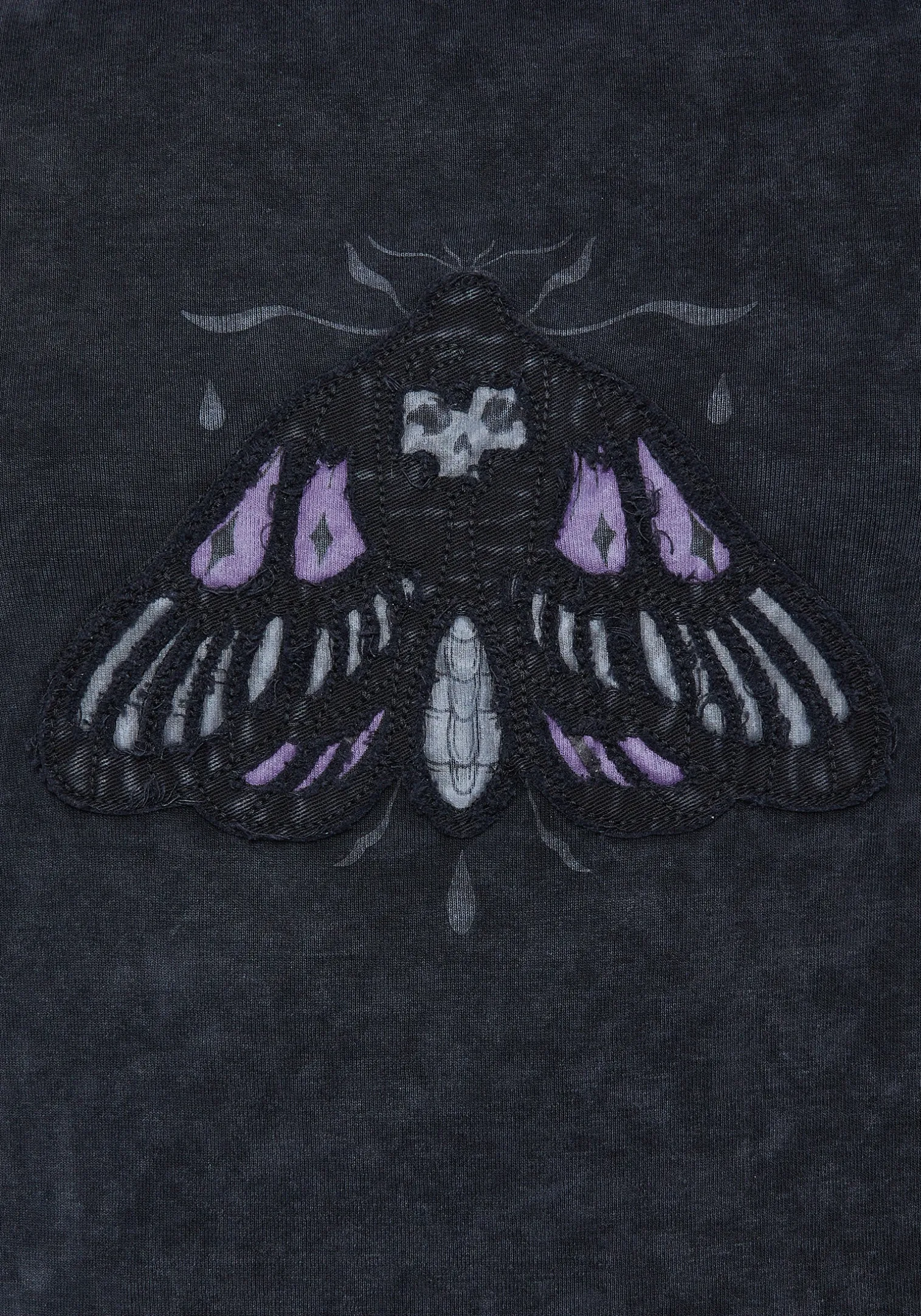 Summertime Cotton Moth Applique T-Shirt