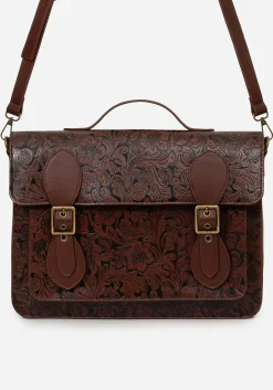 Sunder Floral Debossed Mini Crossbody Satchel Bag