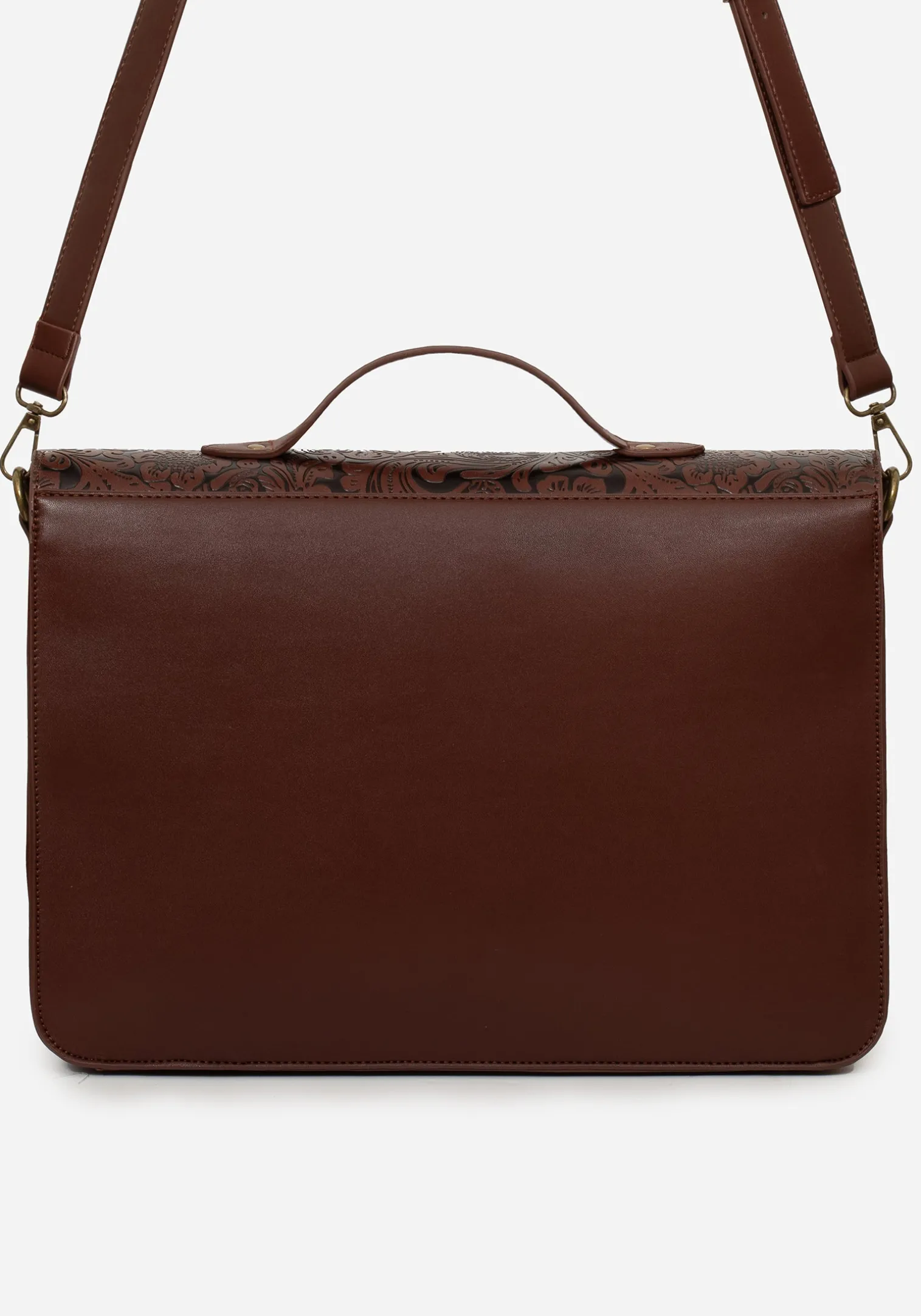 Sunder Floral Debossed Mini Crossbody Satchel Bag