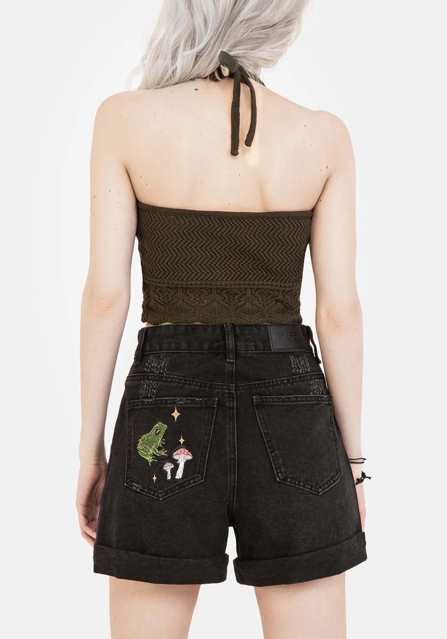 Swamplife Embroidered Denim Shorts
