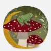 Swamplife Embroidered Velour Round Cushion