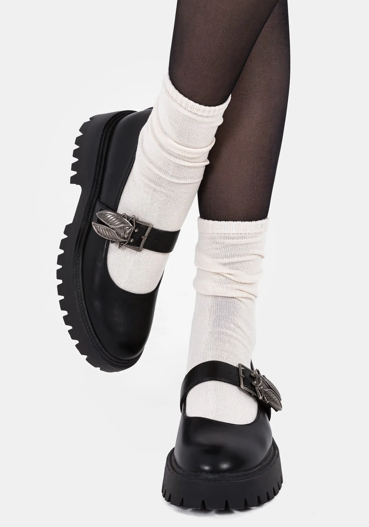 Swarm Bug Buckle Mary Jane Shoes