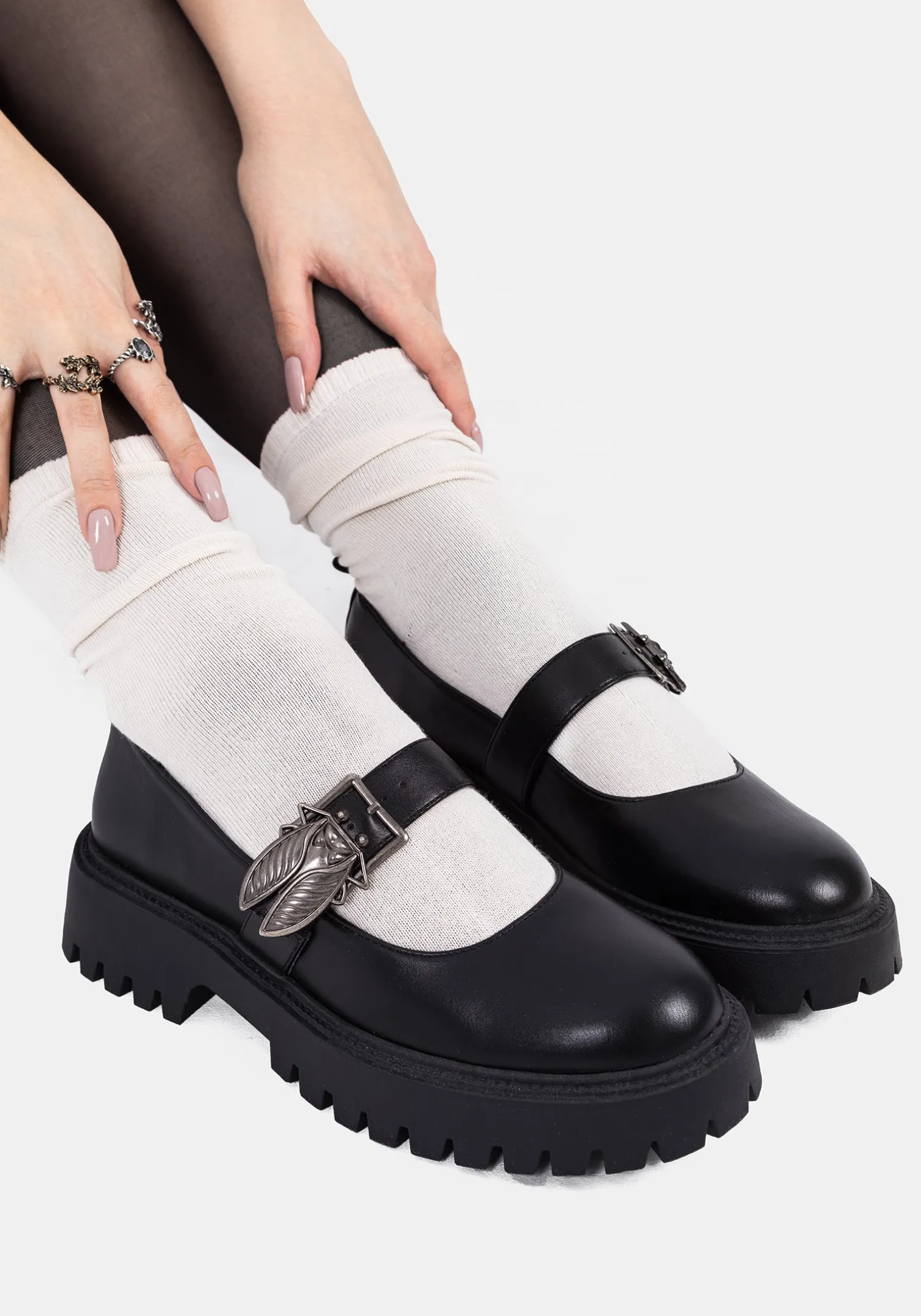Swarm Bug Buckle Mary Jane Shoes