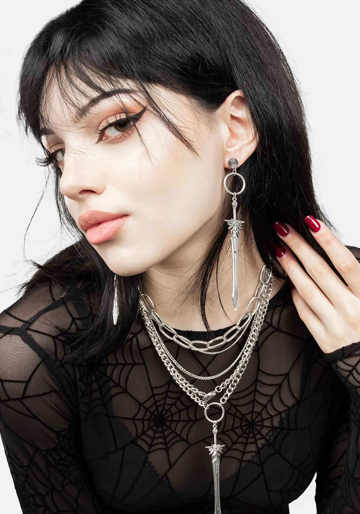 Sword Drop Earrings