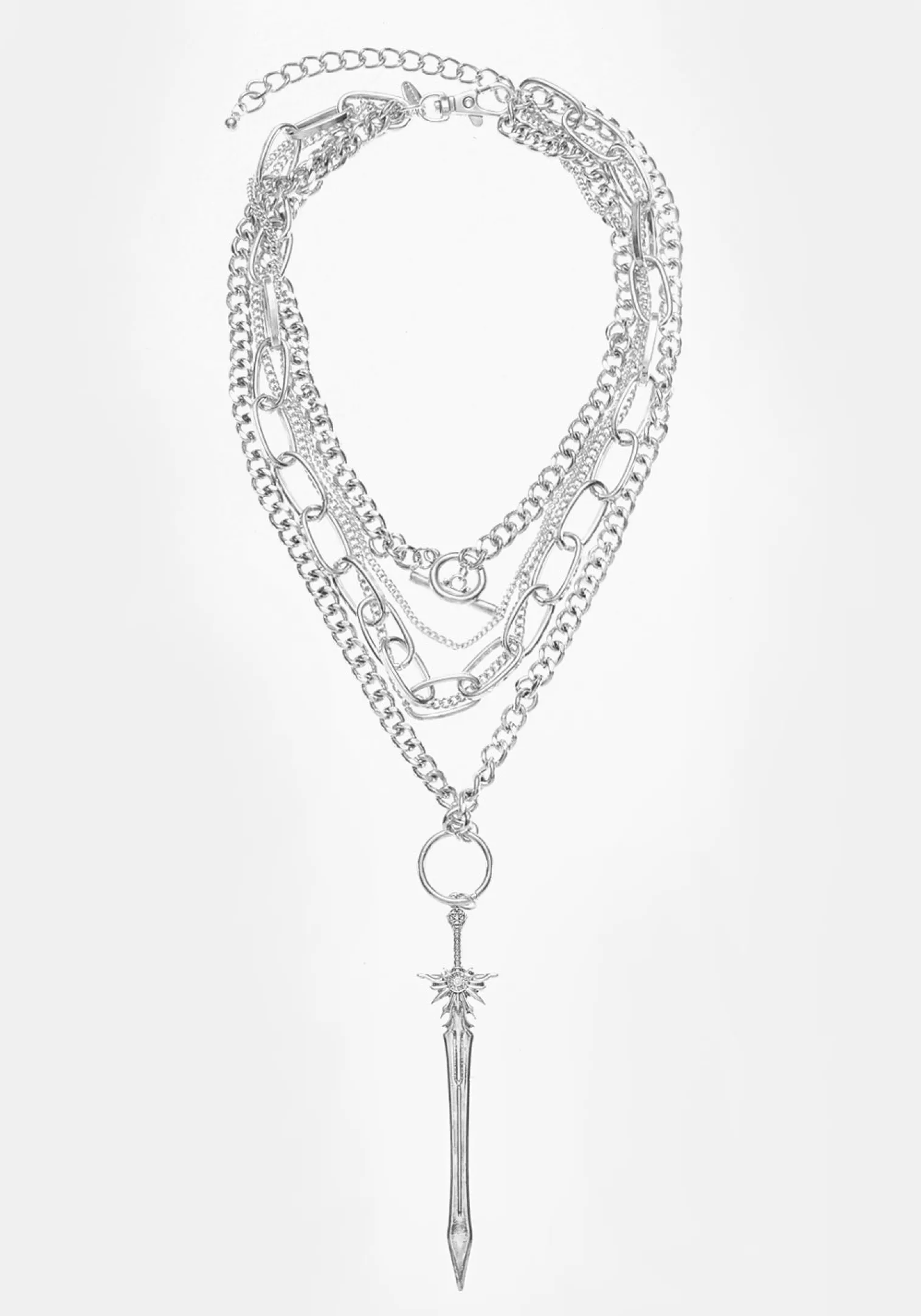 Sword Multichain Necklace