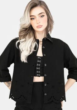 Synthweb Cotton Broderie Hem Shirt