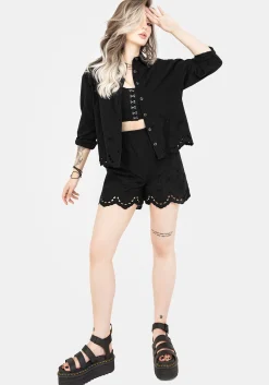 Synthweb Cotton Broderie Hem Shirt