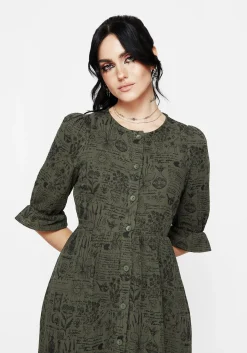 Taddea Cotton Button Up Midaxi Dress