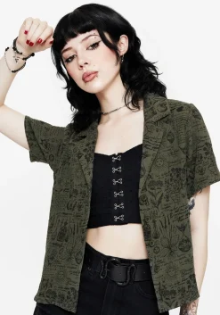 Taddea Cotton Relaxed Button Up Blouse