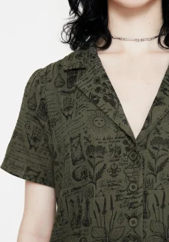 Taddea Cotton Relaxed Button Up Blouse
