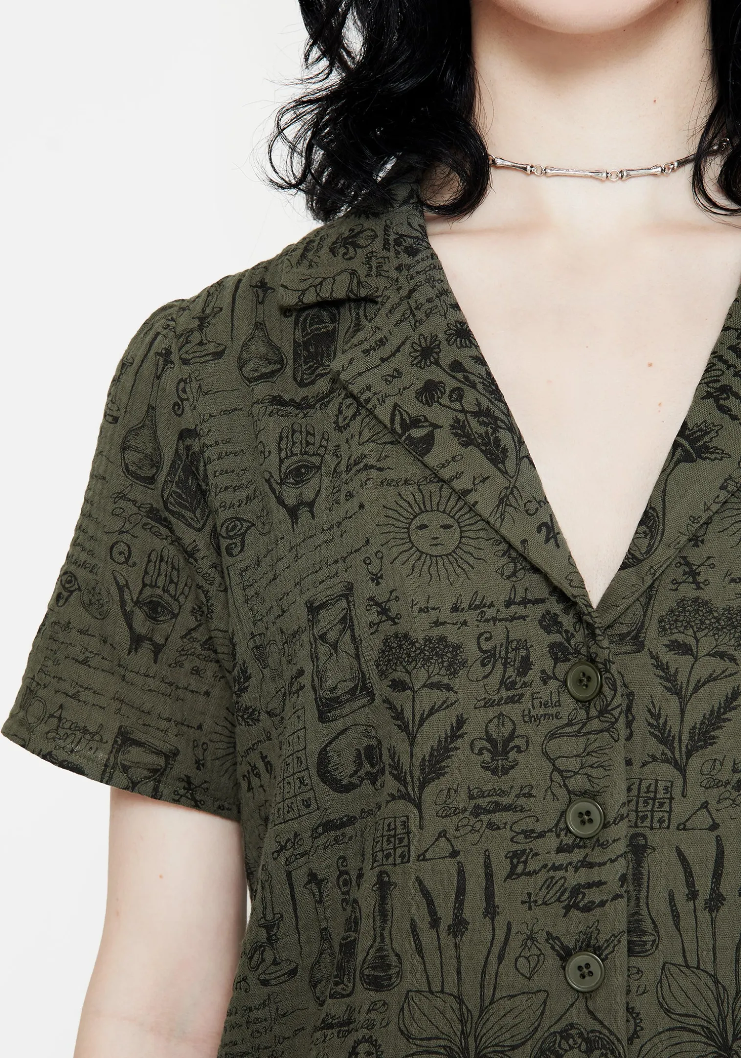 Taddea Cotton Relaxed Button Up Blouse